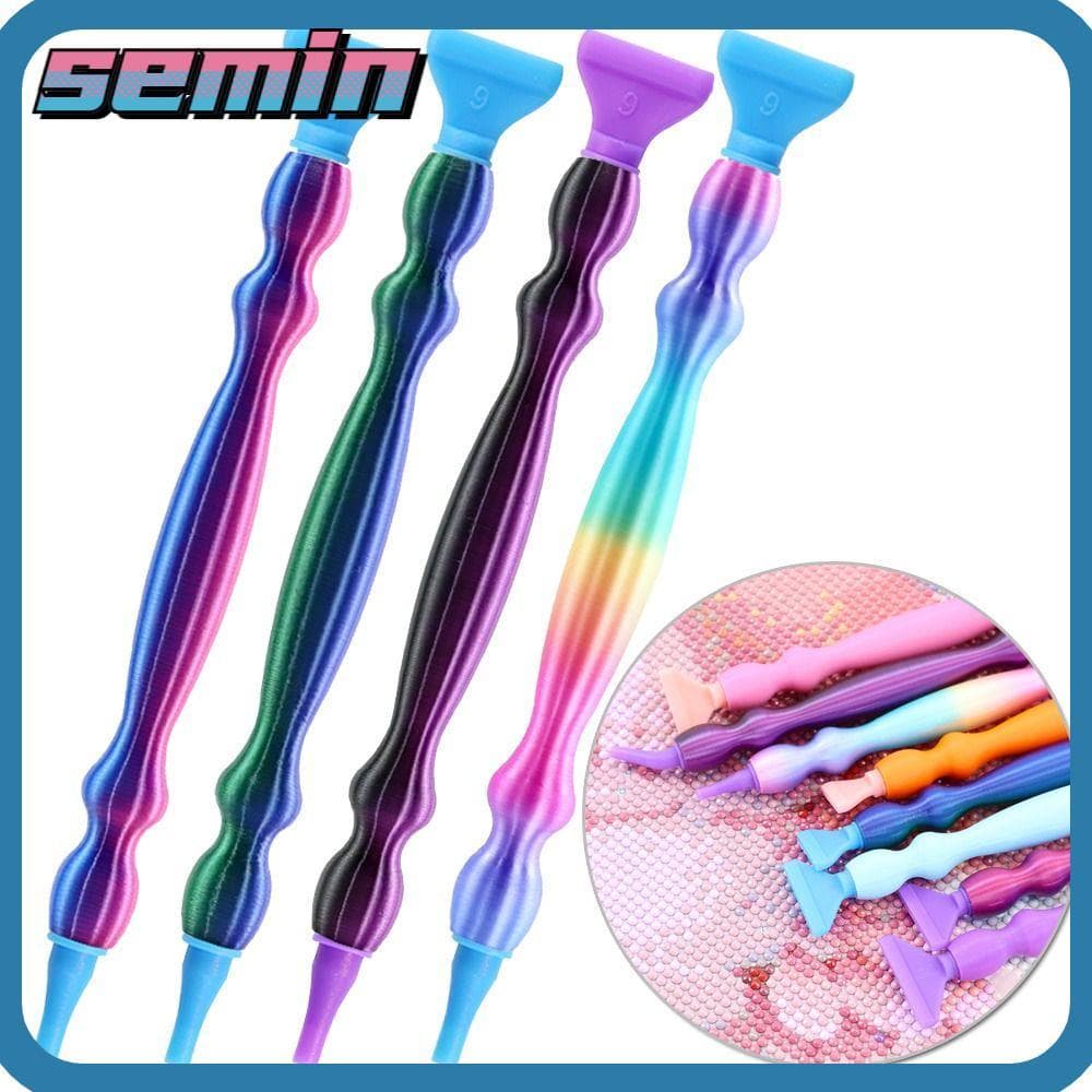 Caneta De Pintura Diamante SEMIN 5D , Com Pontas Multifuncionais , Cabeças De Substituição , Canetas De Broca , Cruz