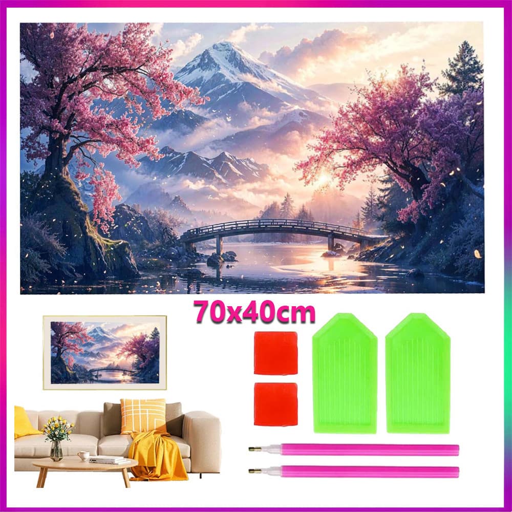 Pintura de diamante adulto Sunset 5D, pintura de ponto de diamante redondo, adequada para iniciantes