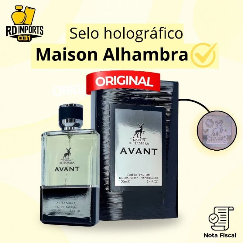 Perfume Árabe Importado Avant Maison Alhambra 100ml Masculino Com Selo Holográfico Original Lacrado