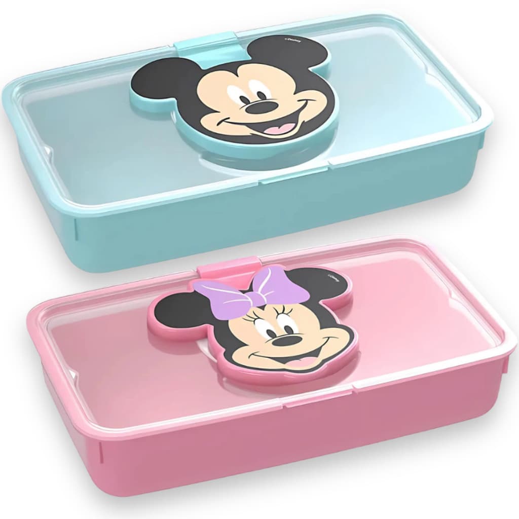 Porta Lenço Toalha Umedecido Minnie E Mickey - Plasutil