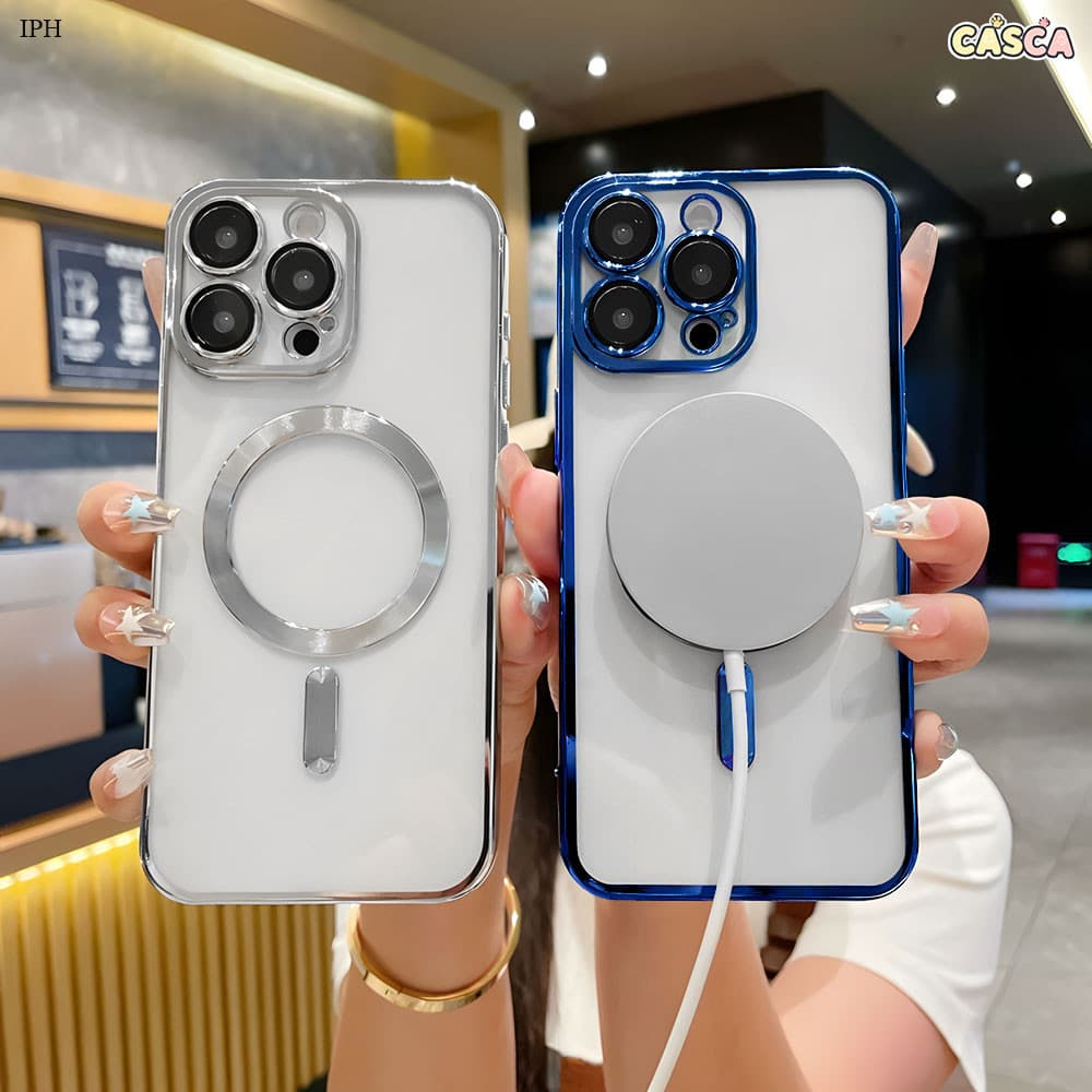 Capa De Carga Choque Magnética Case Capinha De Celular Para iPhone 15 13 12 11 8 7 XR SE Plus 2020 2022 CDW 7600