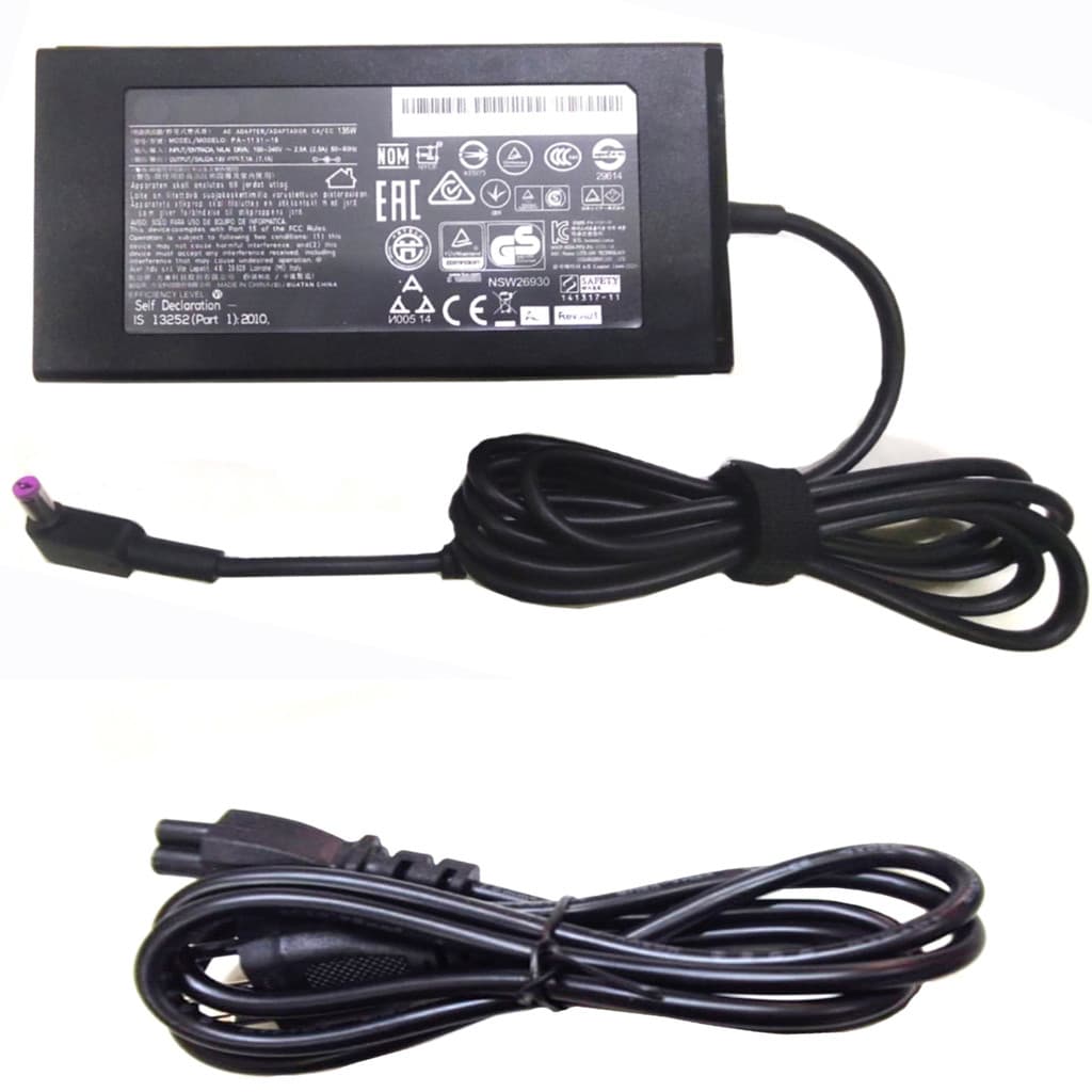 Fonte Carregador Compativel Para Notebook Acer Gamer Nitro 5 An515-45-r1fq 135w ac06