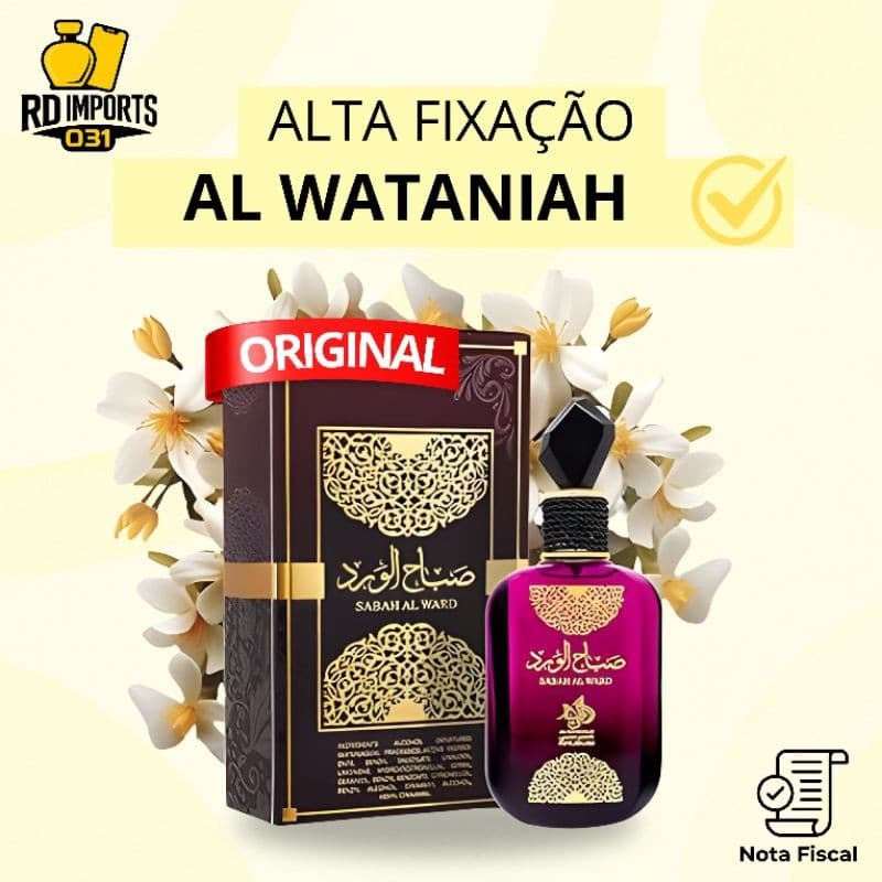 Perfume Árabe Sabah Al Ward Al Wataniah Feminino Eau de Parfum 100ml Original Importado Floral