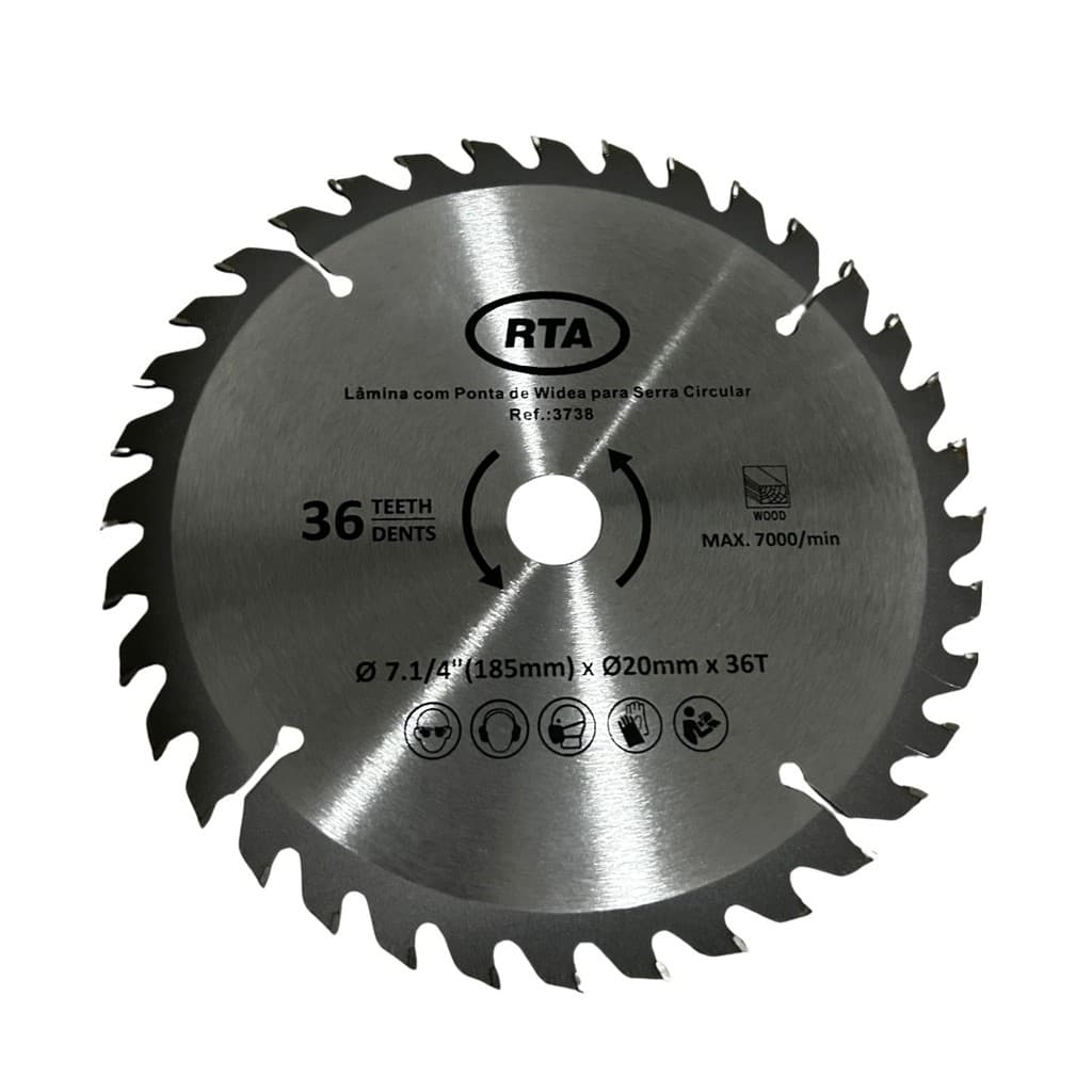 Lâmina Serra Circular RTA 7.1/4 x 20mm 36D Widea Madeira