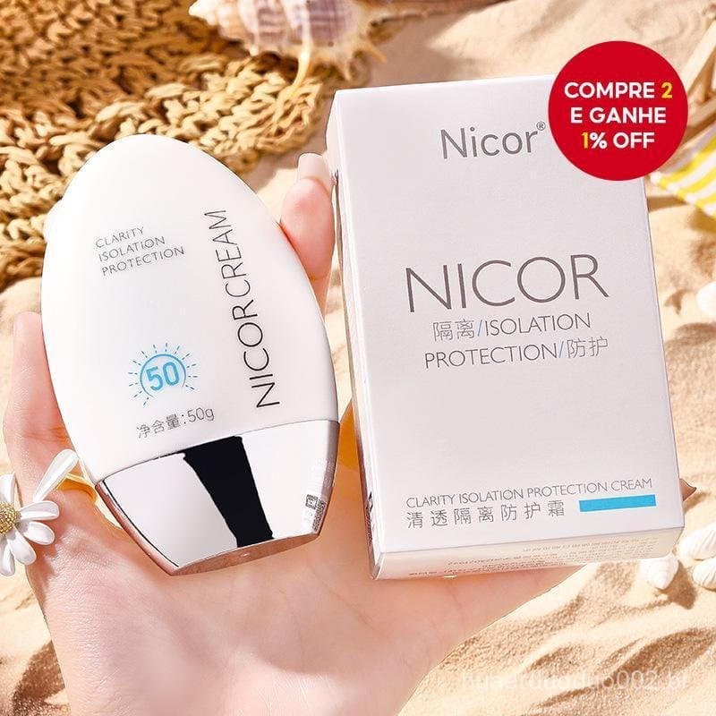 Creme isolante e protetor, à prova d'água e suor, hidratante UV e refrescante.