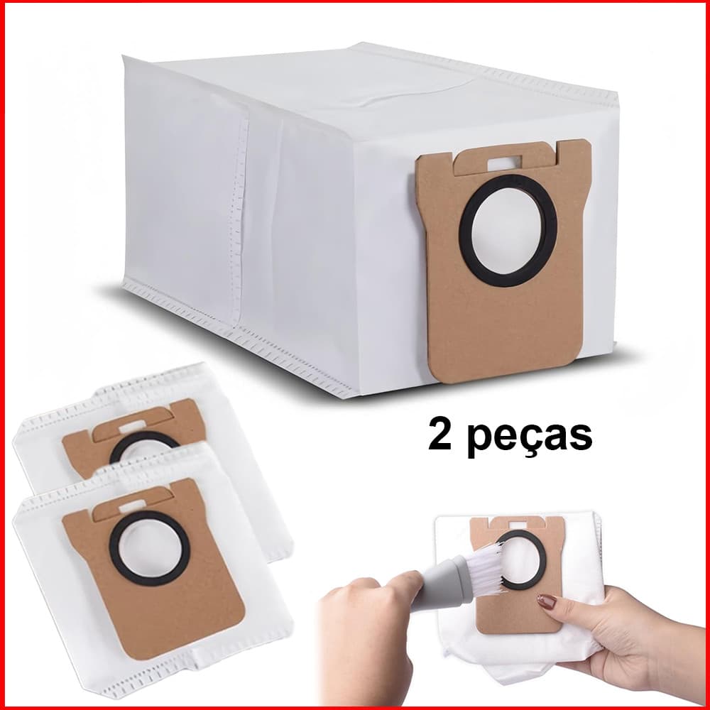 2 peças sacos de substituição para aspirador de pó descartáveis,para L10s、L20、L10、X10+,Robô Aspirador de pó