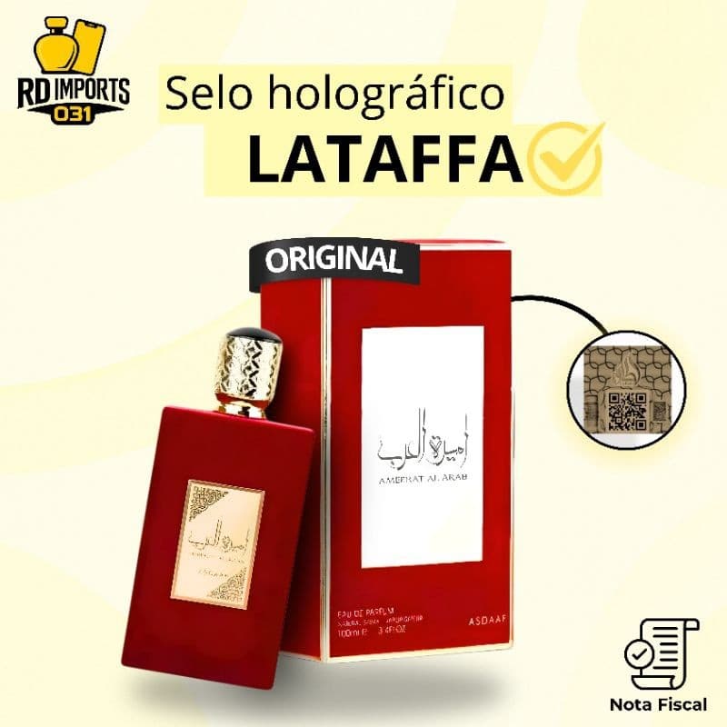 Perfume Árabe Ameerat Al Arab Red Vermelho Edp Lattafa Asdaaf 100ml Feminino - Original Importado
