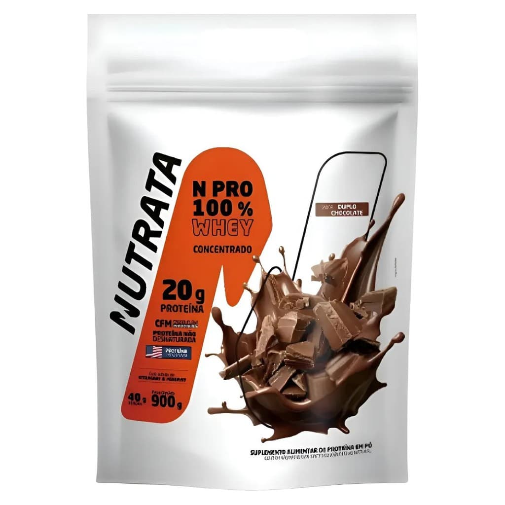 Whey Nutrata Npro 100% Concentrado Com Vitamina e Minerais 900g