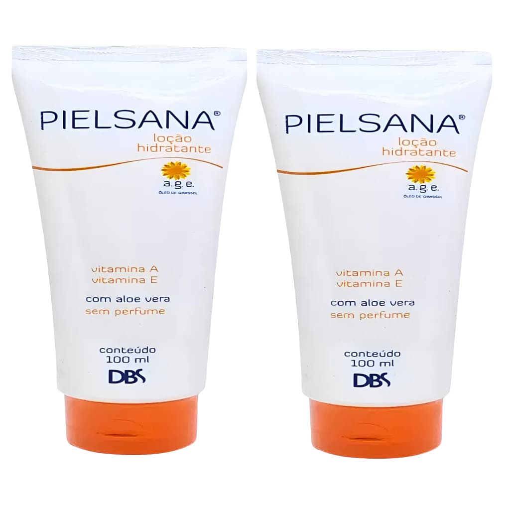 Kit 2x Pielsana Loção Hidratante Aloe Vera + Vitaminas 100ml