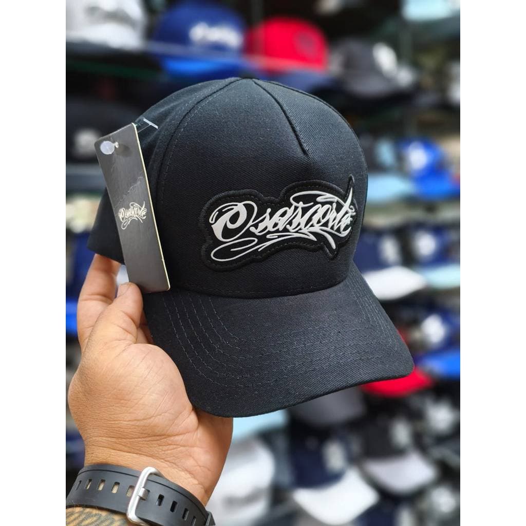 Boné Osascorte 244 Grau e Corte Fitão DuGrau Aba Curva Lançamento 2025 Moda de Moto Estilo Osascorte Moto Ao Ar Livre