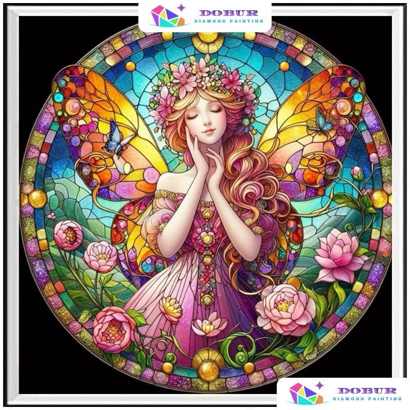 DOBUR | Conjunto De Pintura Diamante Beleza Abstrata/Flores E Pombas 5D DIY Redondo/Quadrado Completo Broca Lona Com Núm