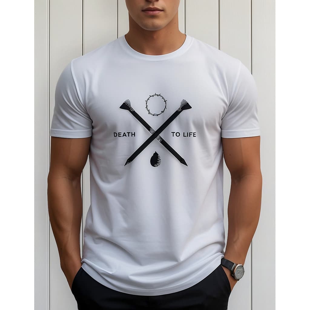 Camiseta Masculina Lisa Confortável  Estampada Gospel Confortável  Jesus