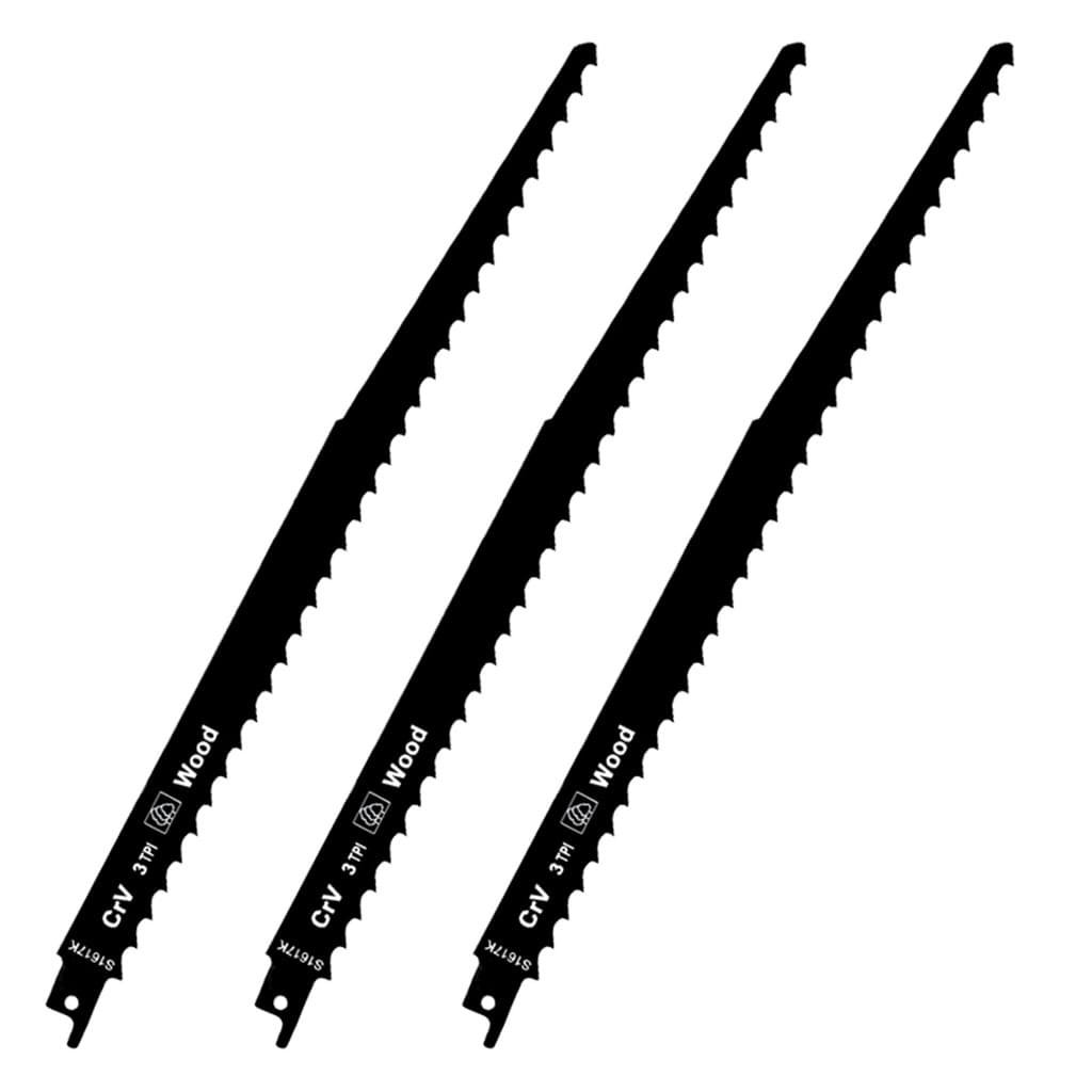 3 Lâminas Sabre 12 Pol 300mm 3T Corte Madeira Bruta Úmida