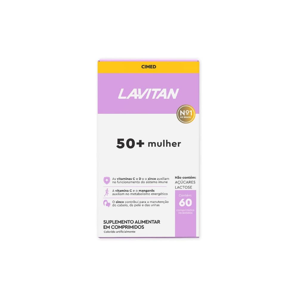 Suplemento Vitamina Lavitan 50+ Mulher C/60 Comp - Cimed