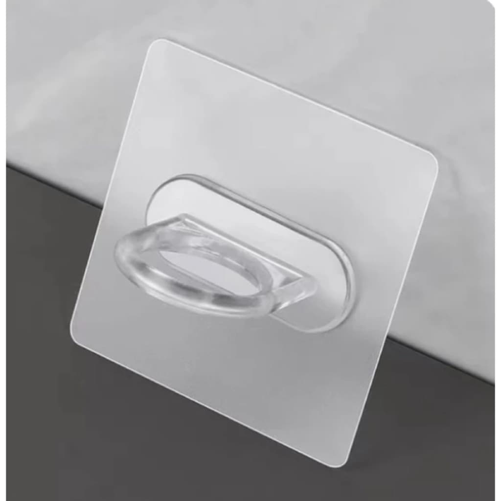 2 Gancho De Parede Adesivo Multiuso Plásticotransparente auto colante Sem Furos