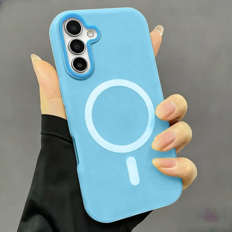 Carregamento Sem Fio Magnético À Prova De Choque Caso Macio Para Samsung A17 A07 A16 A26 A36 A56 A06 A15 A25 A35 A55