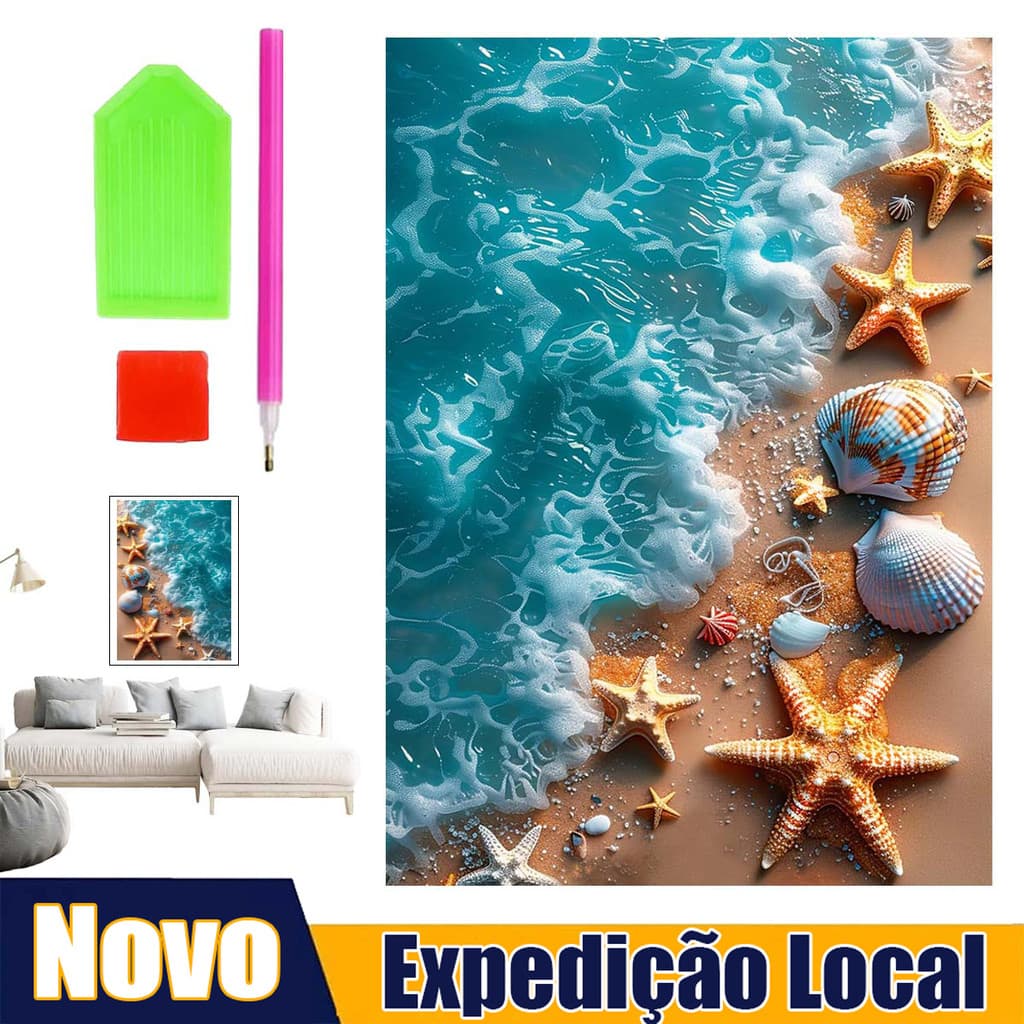 30*40 cm onda shell pintura diamante conjunto 5D diamante arte cheia de diamantes decoração tridimensional