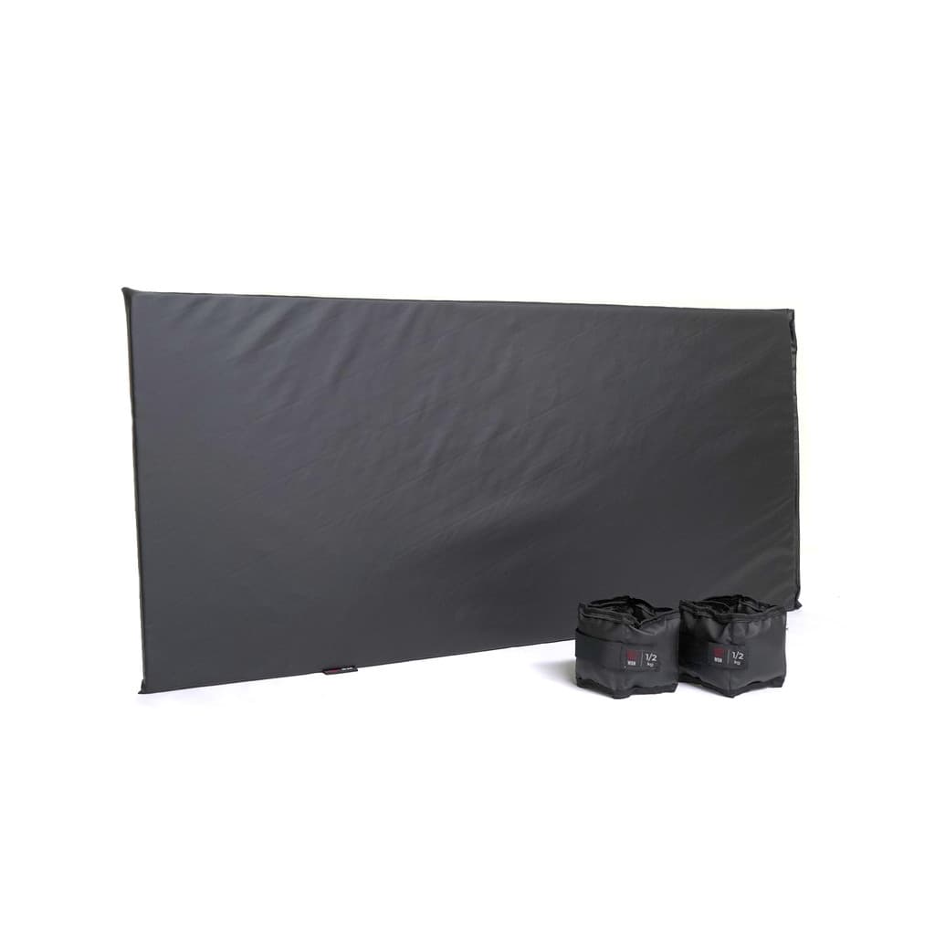 Kit Par Caneleira 0,5kg + 1 Colchonete Preto 90x42x2 Treino Academia Casa Pilates Yoga