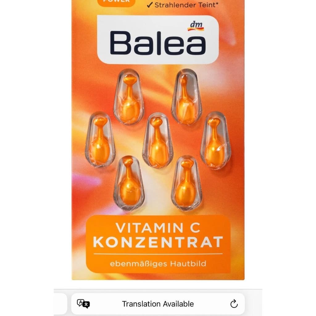 Balea Vitamina C Concentrada -7 Cápsulas Rosto