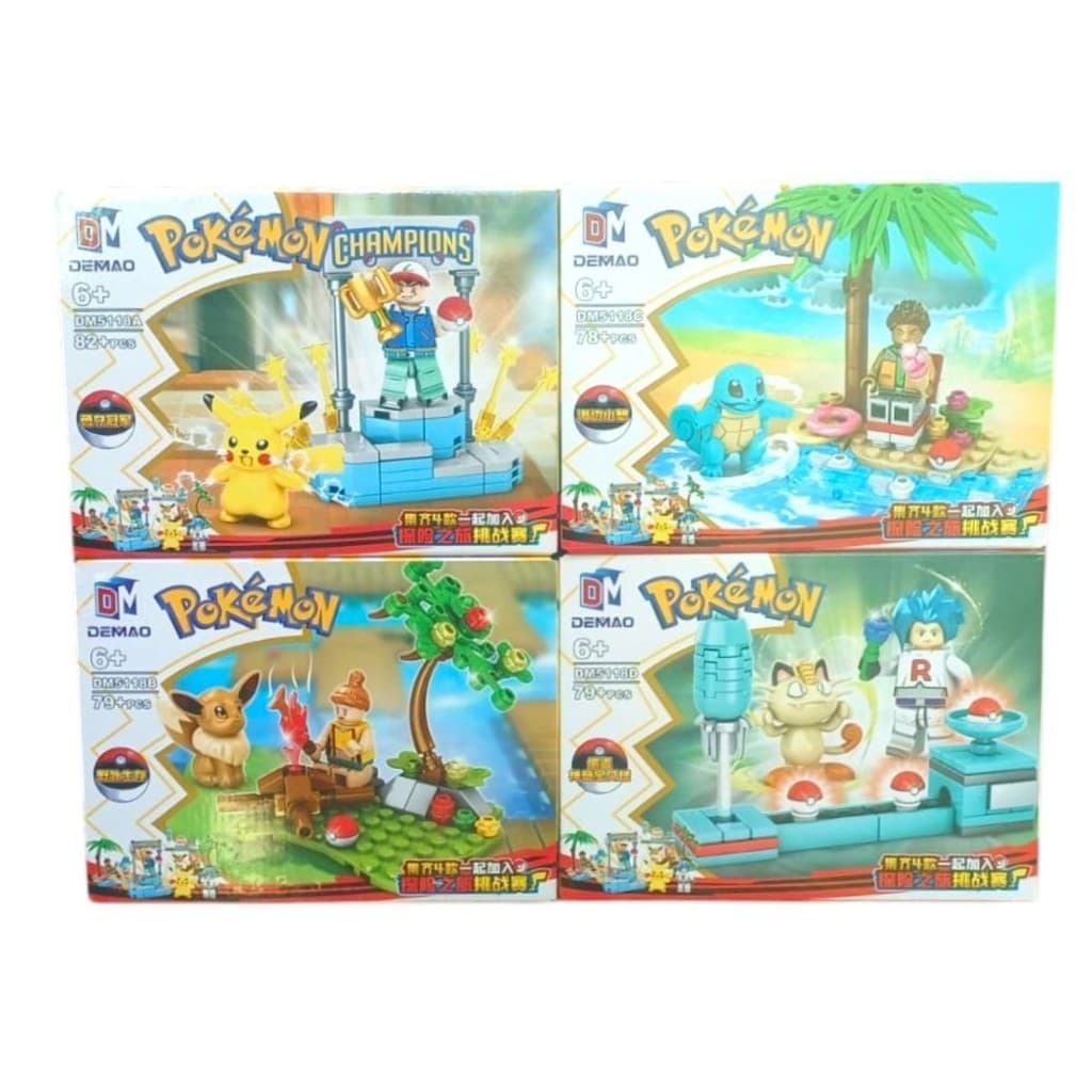Pokemon Blocos de Montar Podium com mais de 315 peças colecione Pokémon lego