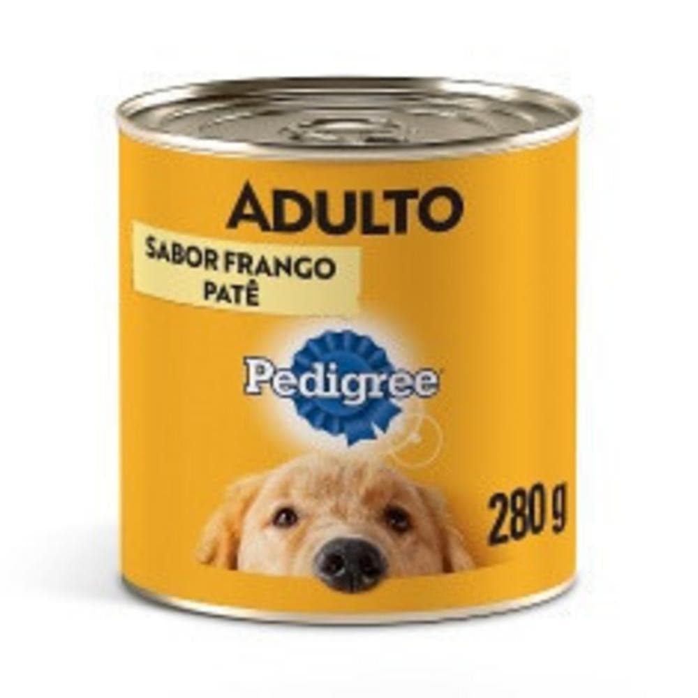 Ração Úmida Lata Patê de Frango para Cães Adultos 280g Pedigree
