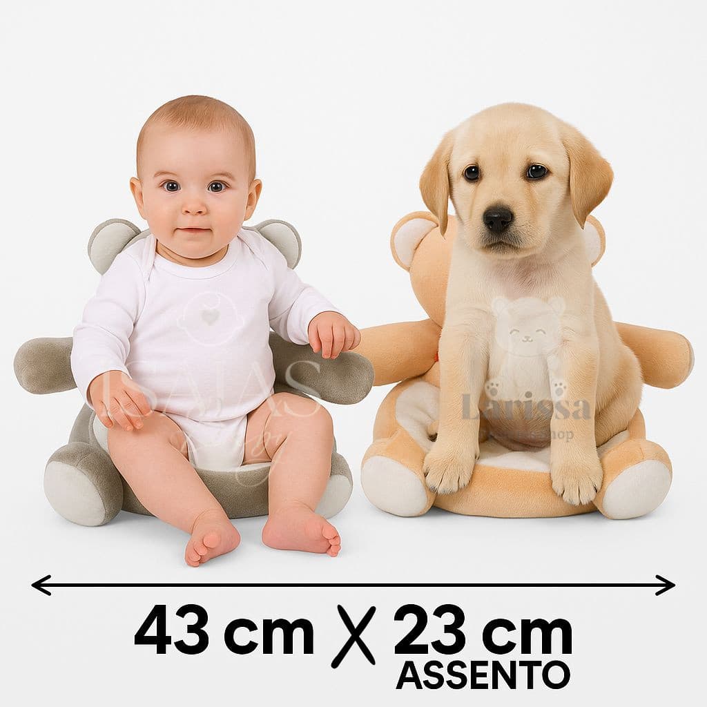 Assento Urso de Pelúcia – Para Bebês e Pets com Conforto