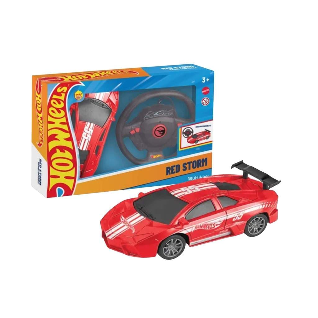 Carrinho de Controle Remoto 4 Canais Hot Wheels 1:24 Vermelho Multikids - BR2471