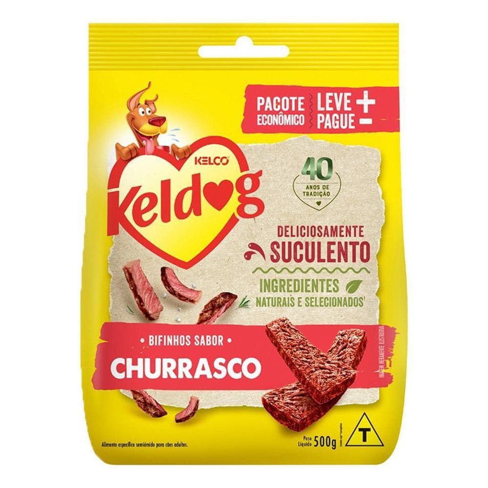 Bifinho para Cães Adultos Sabor Churrasco Kelco 500g Keldog