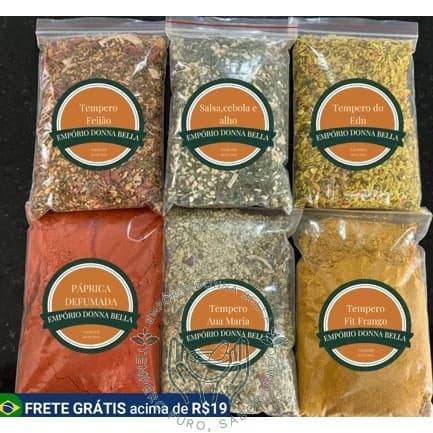 kit 12 TEMPEROS E CONDIMENTOS PREMIUM - NATURAIS SEM CONSERVANTES