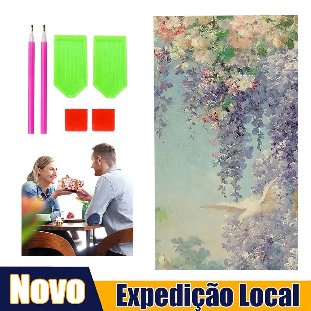 70*40 cm glicínias flor Pintura Diamante 5D diamante arte cheia de diamantes decoração tridimensional