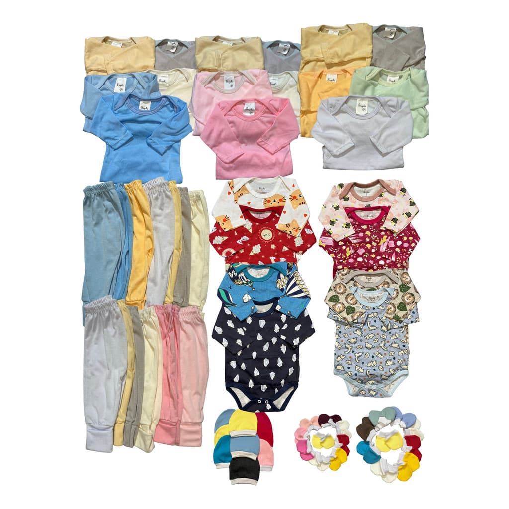 Kit 15 Peças Roupas Bebê Body Calça Touca Enxoval Completo
