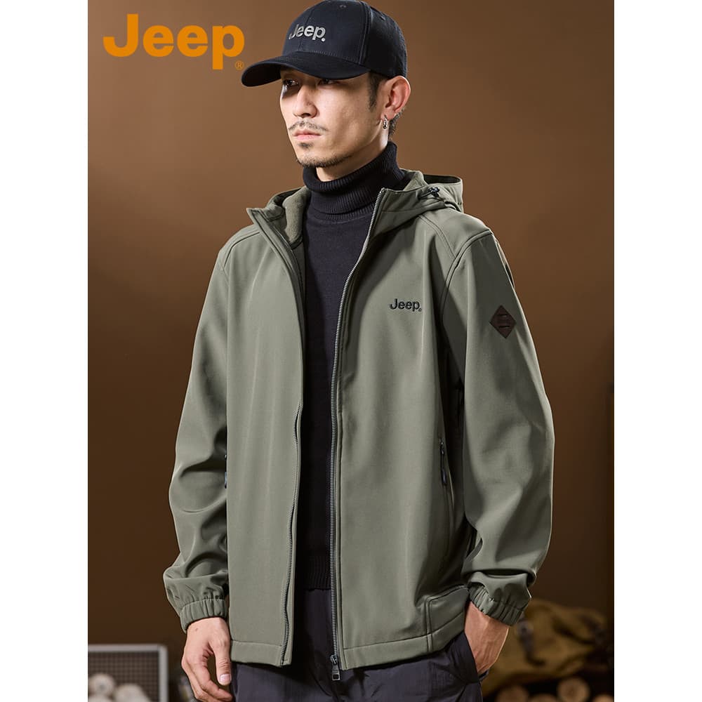 Jeep jeep estilo americano jaqueta masculina 2026 novo estilo outono inverno jaqueta solta estilo masculino com capuz ro
