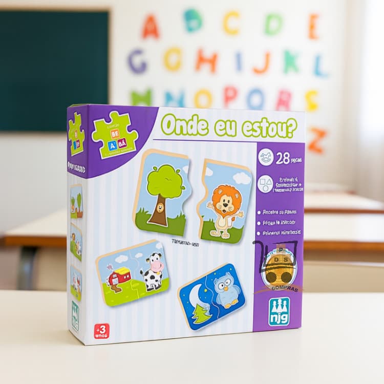 Brinquedo Educativo Infantil 3 Anos Jogo Onde Estou 28 Peças Nig Brinquedos
