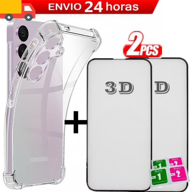 Capinha Anti Impacto + 2 Películas 3D Samsung A06 A10 A11 A12 A13 A14 A15 • Todos os Modelos Samsung