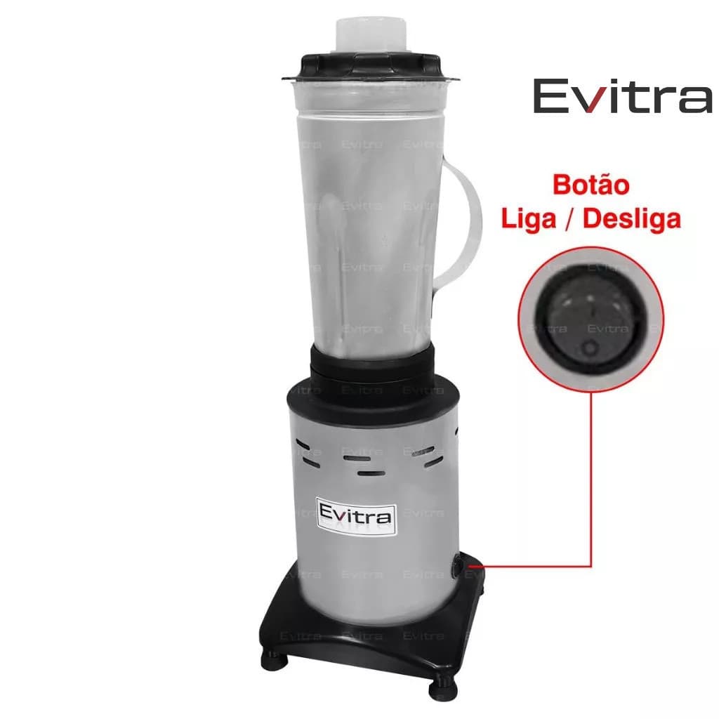 Evitra Liquidificador Profissional Industrial Alta Rotação 2 Litros Inox Potente-Oferta Especial