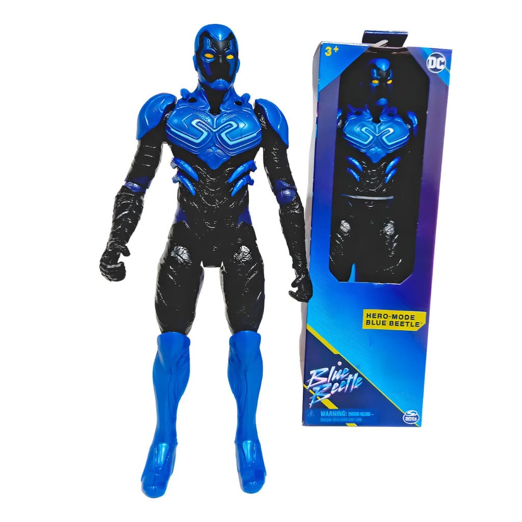 Boneco Blue Beetle Besouro Azul Articulado 30cm Sunny