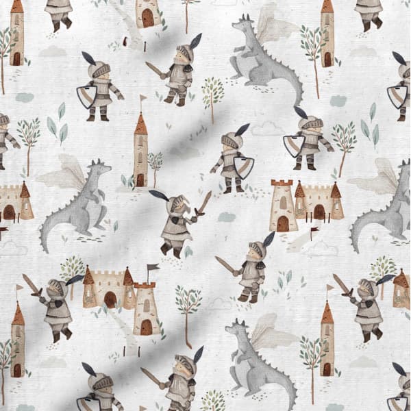 Tecido Flanela Baby Castelo Medieval Costura Enxoval Patchwork Bebê Artesanato Pano