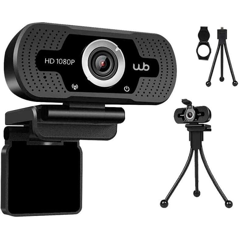 Webcam Full HD 1080P WB Amplo Ângulo 110° - Preta