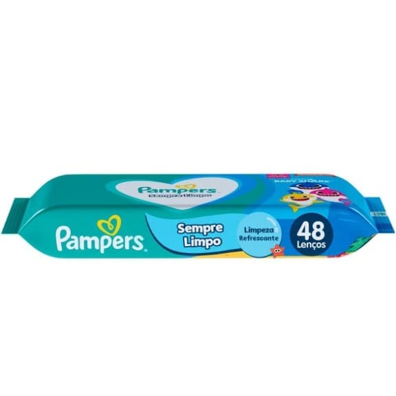 Lenço Umedecido Pampers Splash, 48 Unidades.