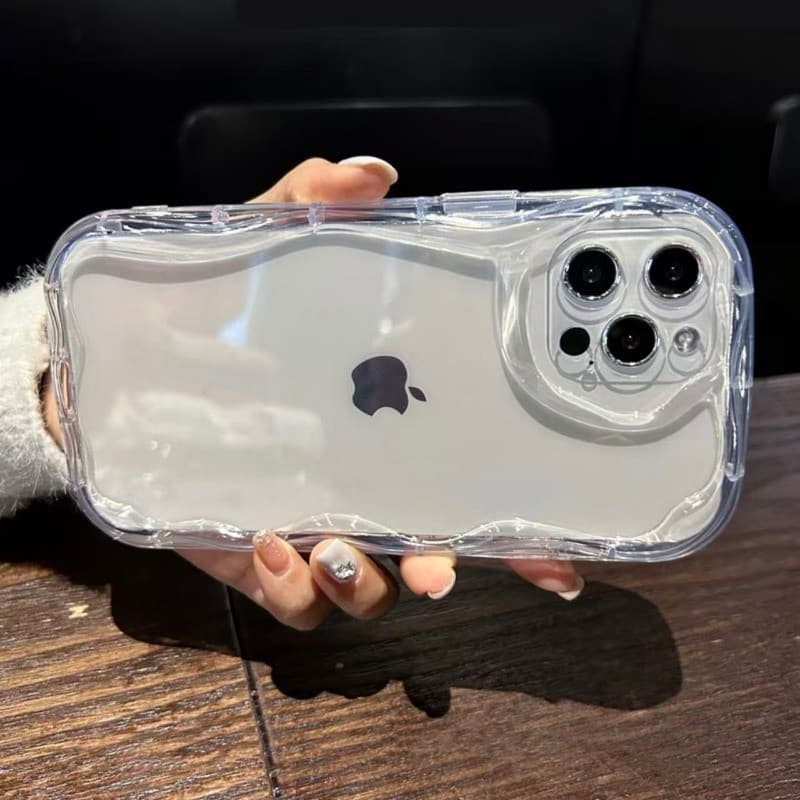 Bolsas de Ar Anti-Queda Não Amarela Capa Capinha Para iPhone 17 Air 16 15 14 Plus 13 12 11 Pro Max XR Transparent
