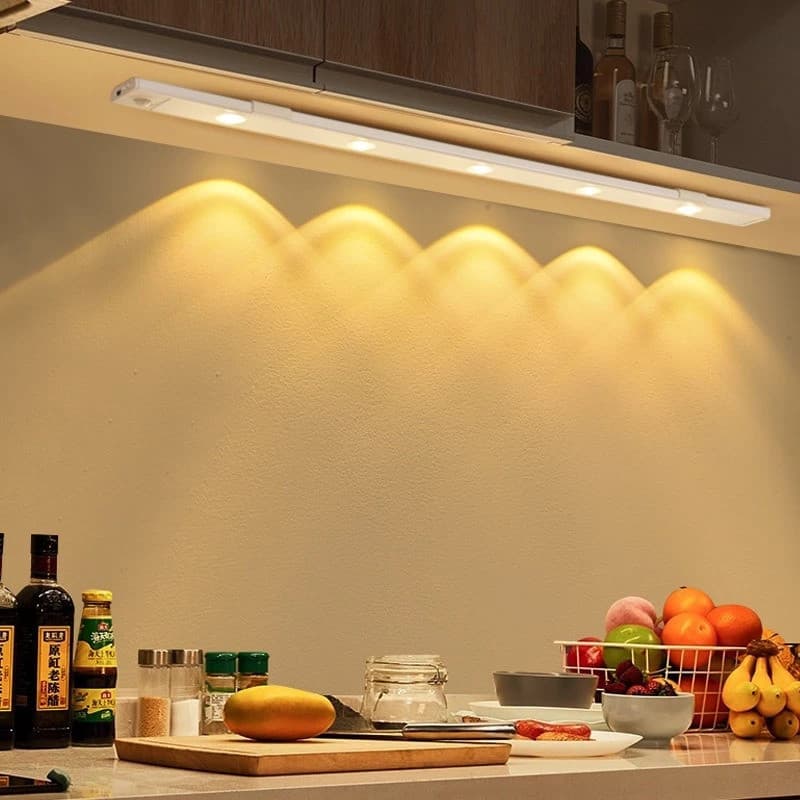 20/40/50/60/80cm 3 Cores Regulável Led Luminária USB Recarregável Lâmpada Sensor De Movimento Luz para cozinha e Sala