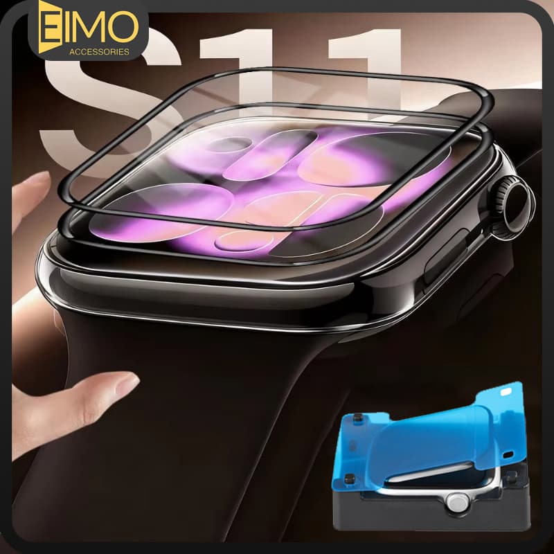 Kit 6 Película Protetora Com Vidro Para Relógio Smartwatch Apple Watch SE Ultra 4 3 2 Series 11 10 9 8 7 49 46 42 41mm