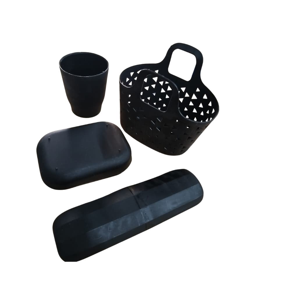 Kit Cesto organizador de banheiro saboneteira organizadores porta escova
