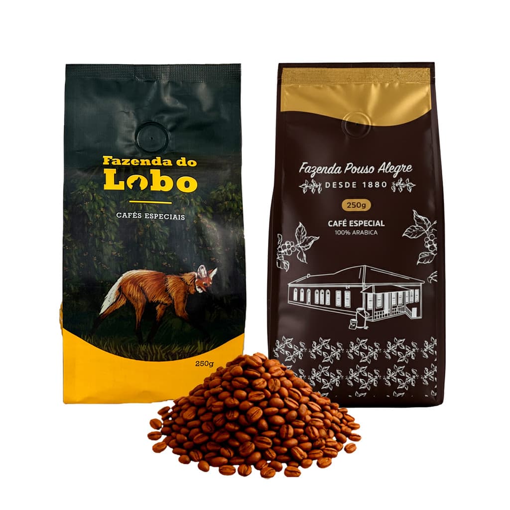 Kit Café Especial +84 Pontos Sul Mineiro 2x 250g Em Grãos 100% Arábica