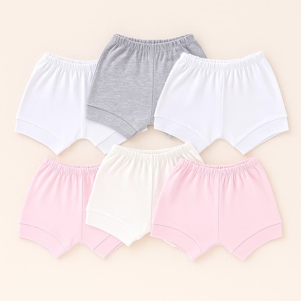 SHORT DE BEBÊ TAPA FRALDA BEBE TOP CHOT SUEDINE CANELADINHO COLORIDO P AO G (3 a 12 meses)