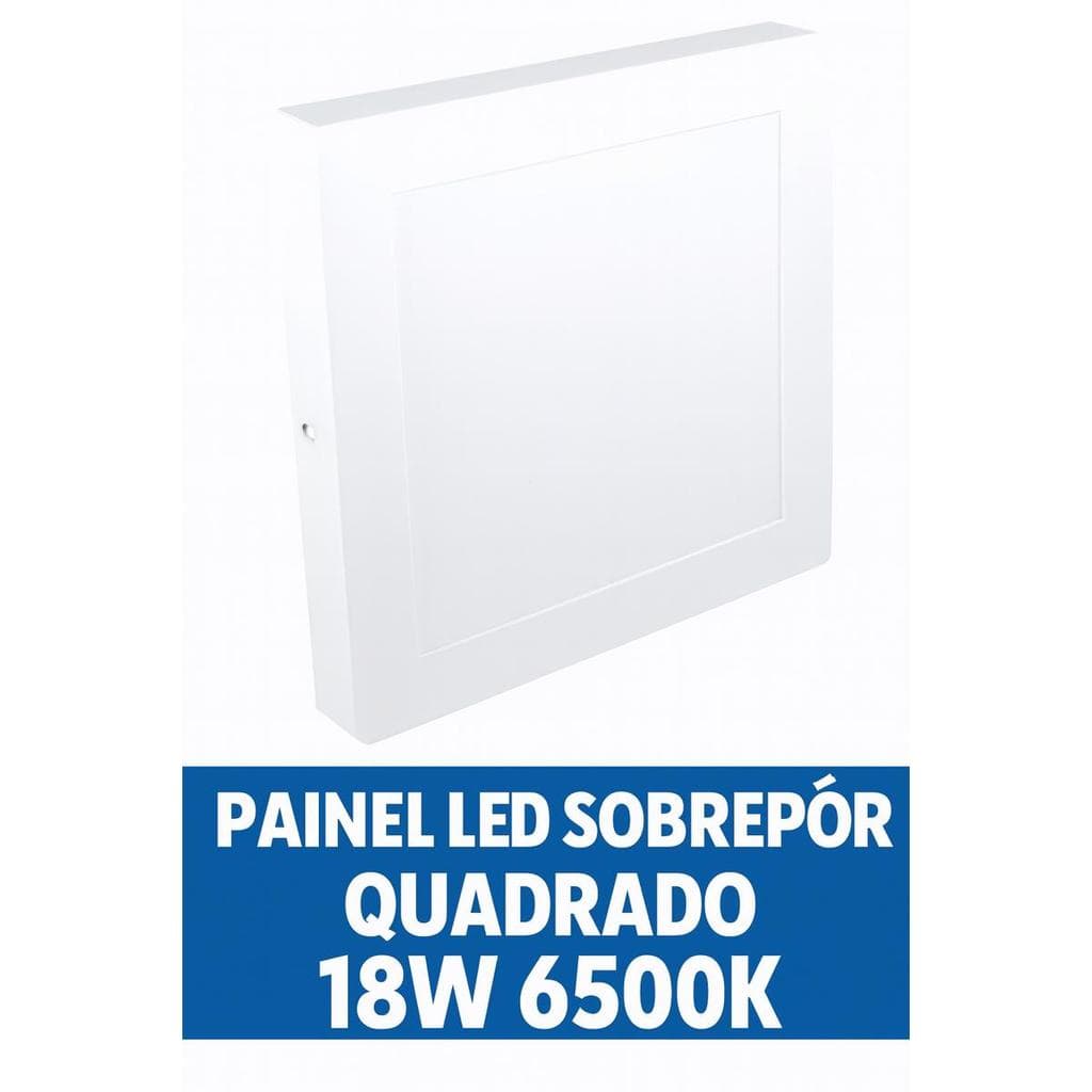 LUMINÁRIA PAINEL PLAFON LED SOBREPOR QUADRADO 18W BIVOLT 6500K BRANCO FRIO SD LED