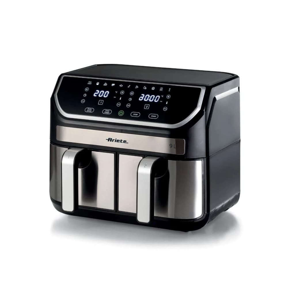 Fritadeira Air Fryer Dupla Ariete 9L 4625 Metal 1700W 220V - Cesto Duplo (4,5L x 2) e Painel Digital
