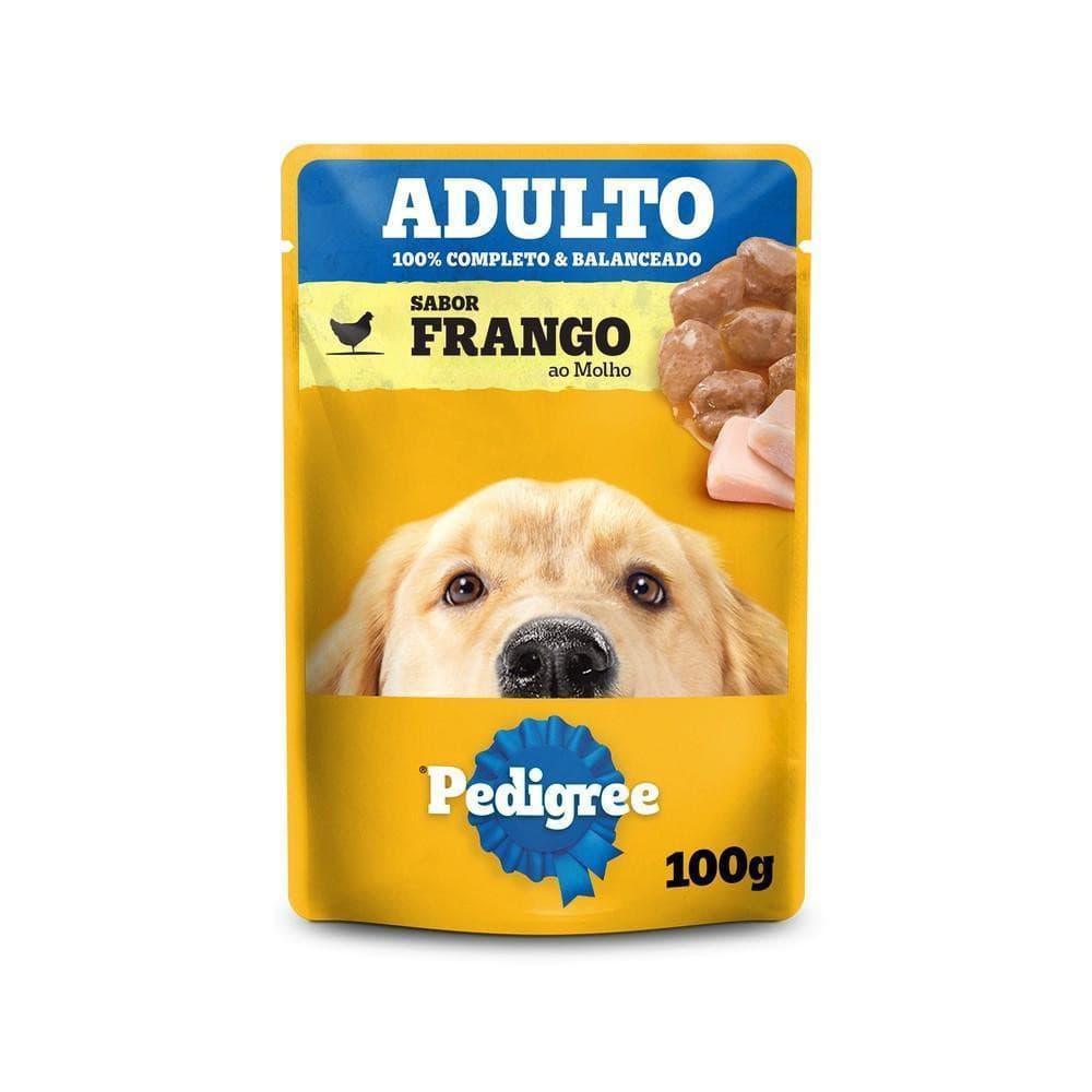Ração Úmida Sachê Frango ao Molho 100g para Cães Adultos Pedigree