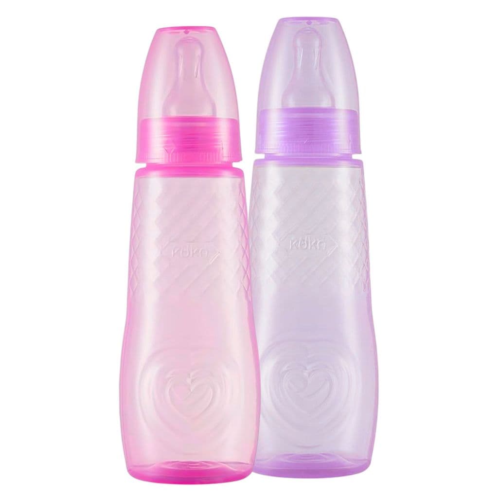 Mamadeira Bebê Aquarela 250ml Kuka Bico de Silicone