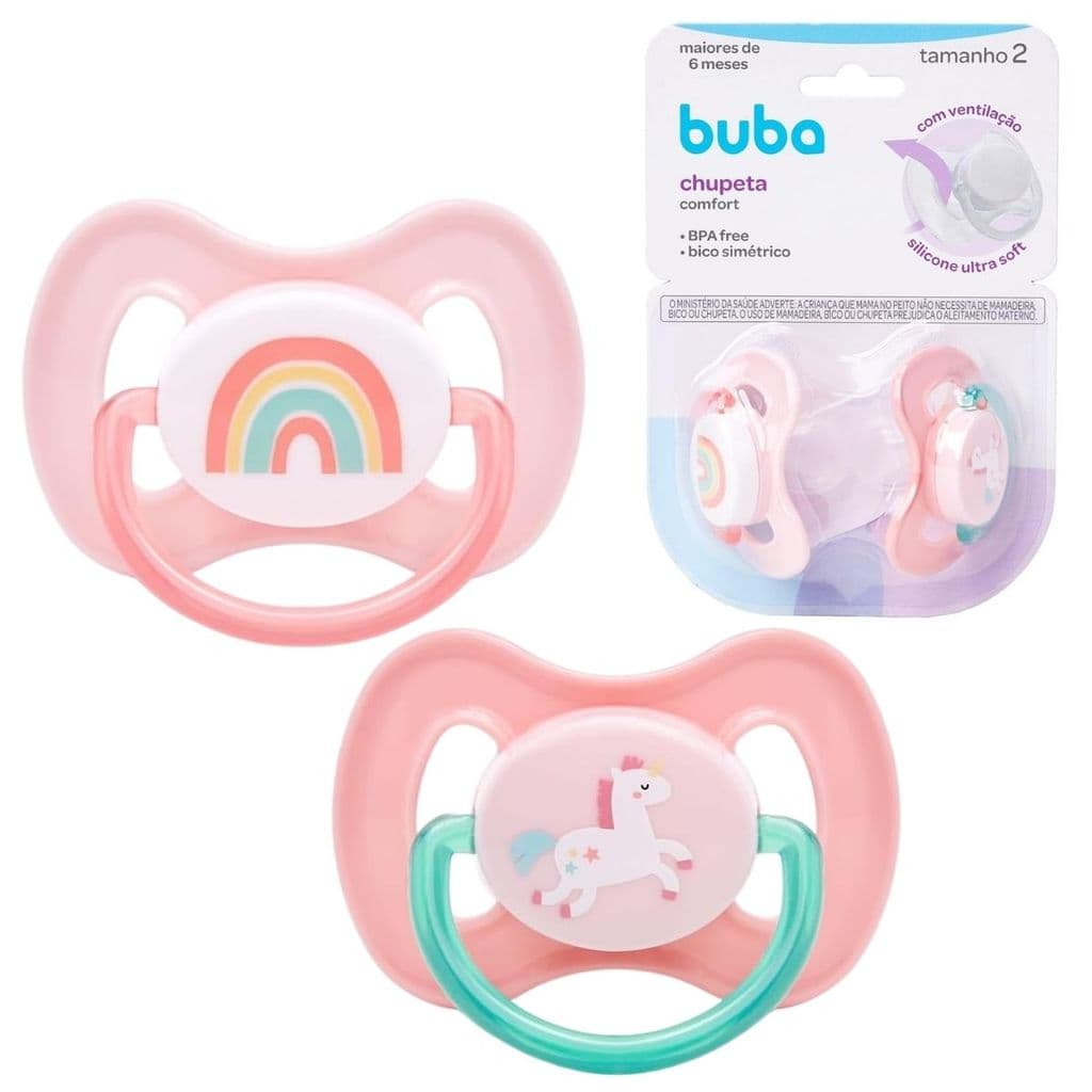 Chupetas Comfort Tam 2 Magic Unicórnio 6 meses 21120 - Buba